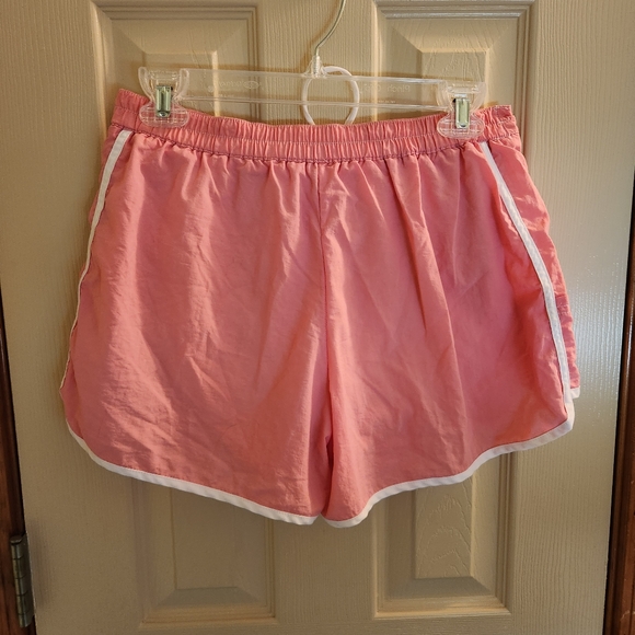 Retro board surf shorts sz 10 coral pink - white piping - Picture 2 of 12